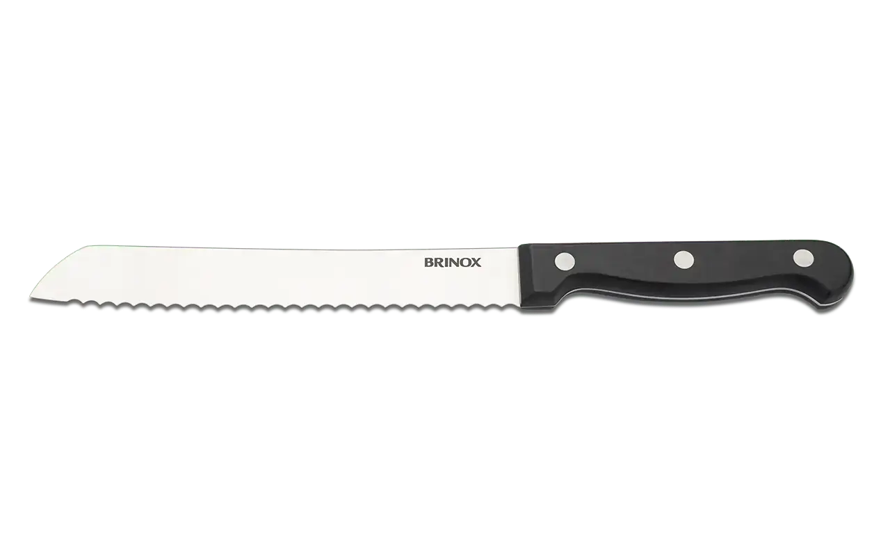 Faca Aço Para Pao Brinox/coza Preto 2518/305