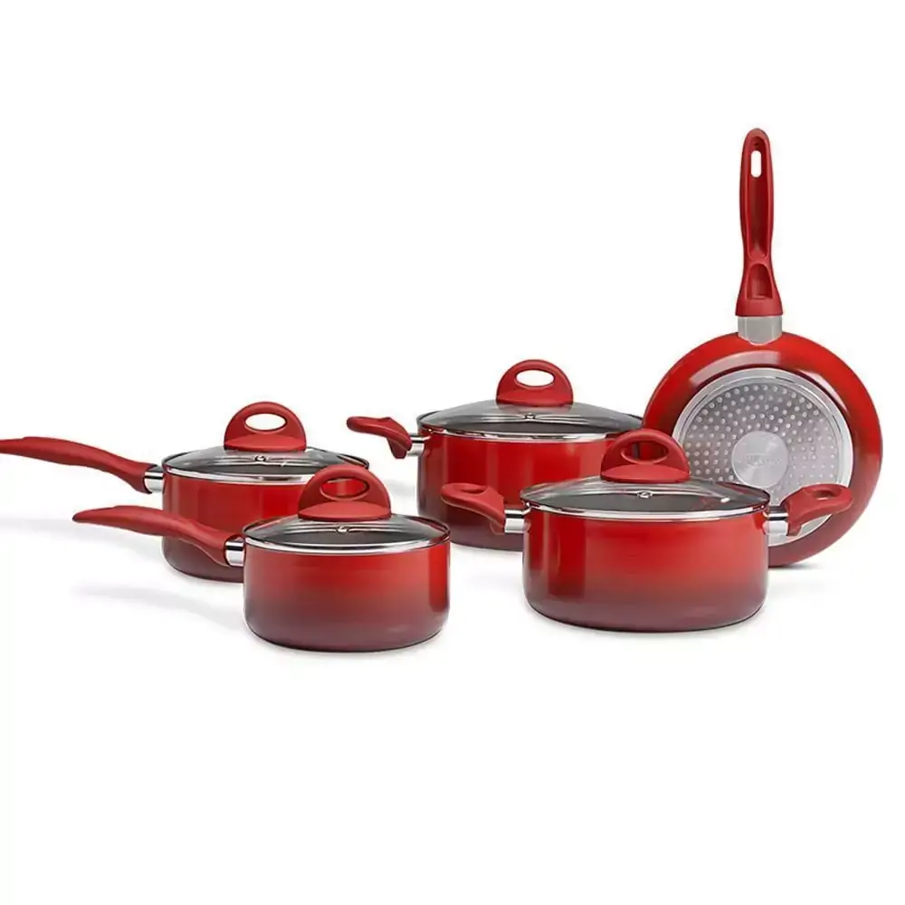 Conjunto de Panelas 5 Peças Ceramic Life Granada Indução Vermelho Brinox 4774/100