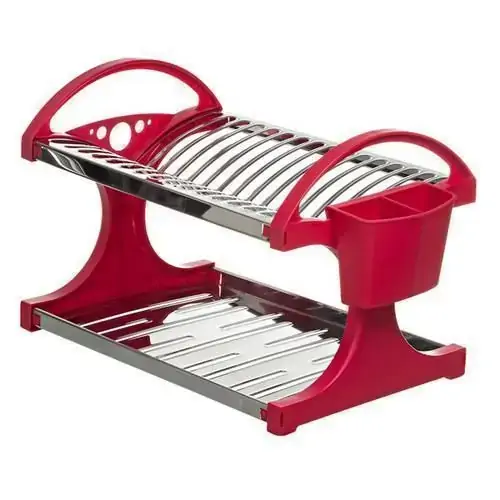 Escorredor 16 Pratos Suprema 51 X 27,5 X 29 CM Vermelho Brinox 2104/251