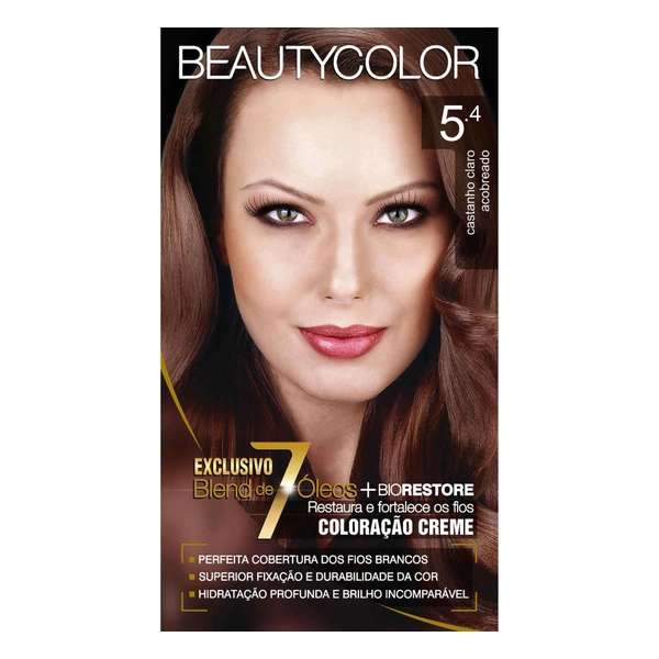 Tintura Permanente Beauty Color 5.4 Castanho Claro Acobreado Unit