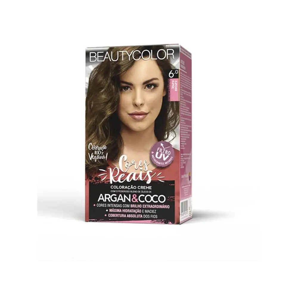 Kit Coloração Creme 6.0 Louro Escuro Beautycolor