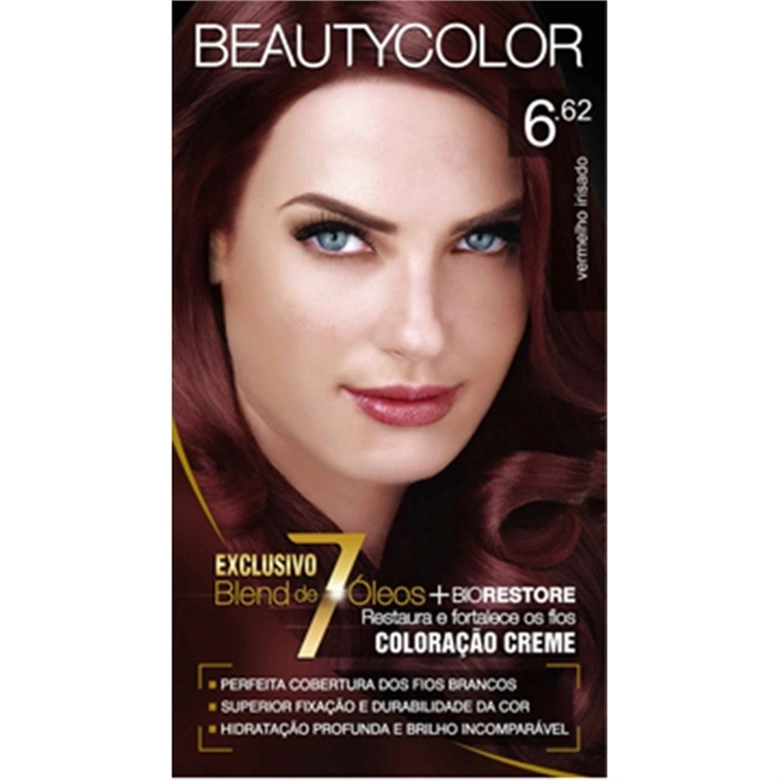 Tintura Permanente Beauty Color 6.62 Vermelho Irisado Unit