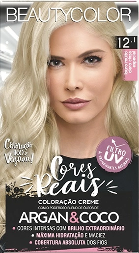 Tintura Beauty Color 12.1 Louro Mto Claro Cinza Especial