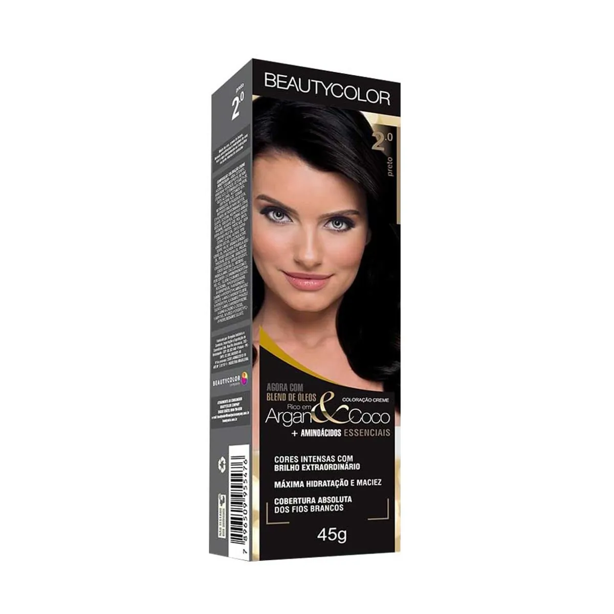 Tintura Permanente Beauty Color 50g 2.0 Preto Unit