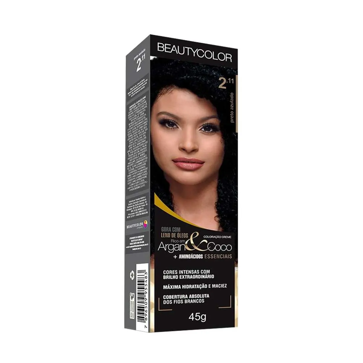 Tintura Permanente Beauty Color 50g 2.11 Preto Azulado Unit