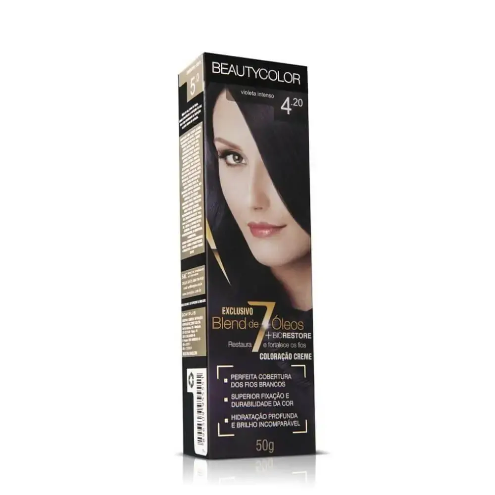 Tintura Permanente Beauty Color 50g 4.20 Violeta Intenso Unit
