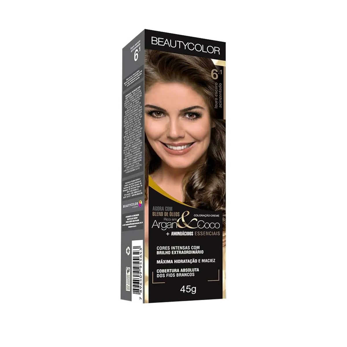 Tintura Permanente Beauty Color 50g 6.1 Louro Escuro Acinzentado Unit