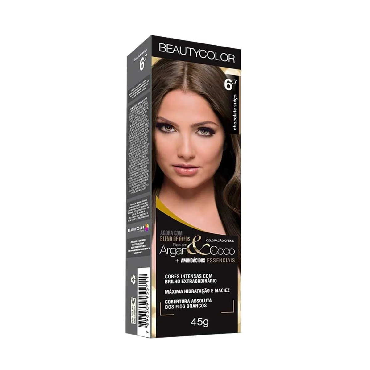 Tintura Permanente Beauty Color 50g 6.7 Chocolate Suiço Unit