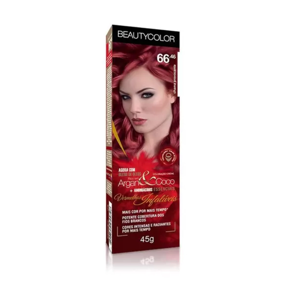 Tintura Permanente Beauty Color 50g 66.46 Vermelho Picante Unit