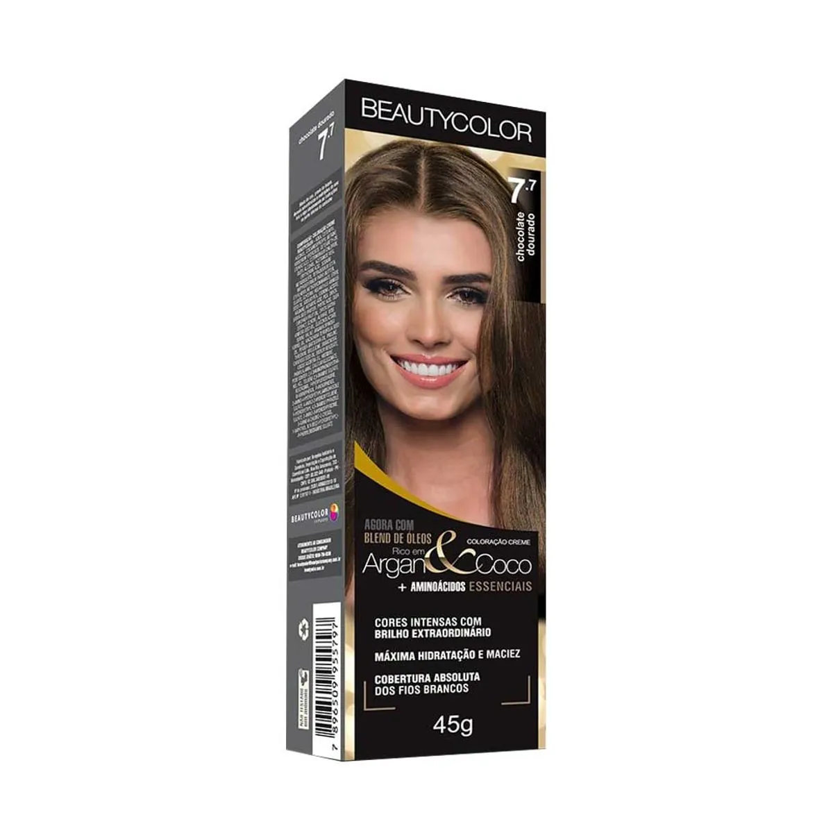 Tintura Permanente Beauty Color 50g 7.7 Chocolate Dourado Unit