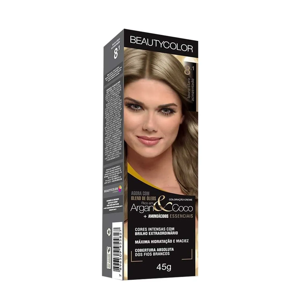 Tintura Permanente Beauty Color 50g 8.1 Louro Claro Acinzentado Unit