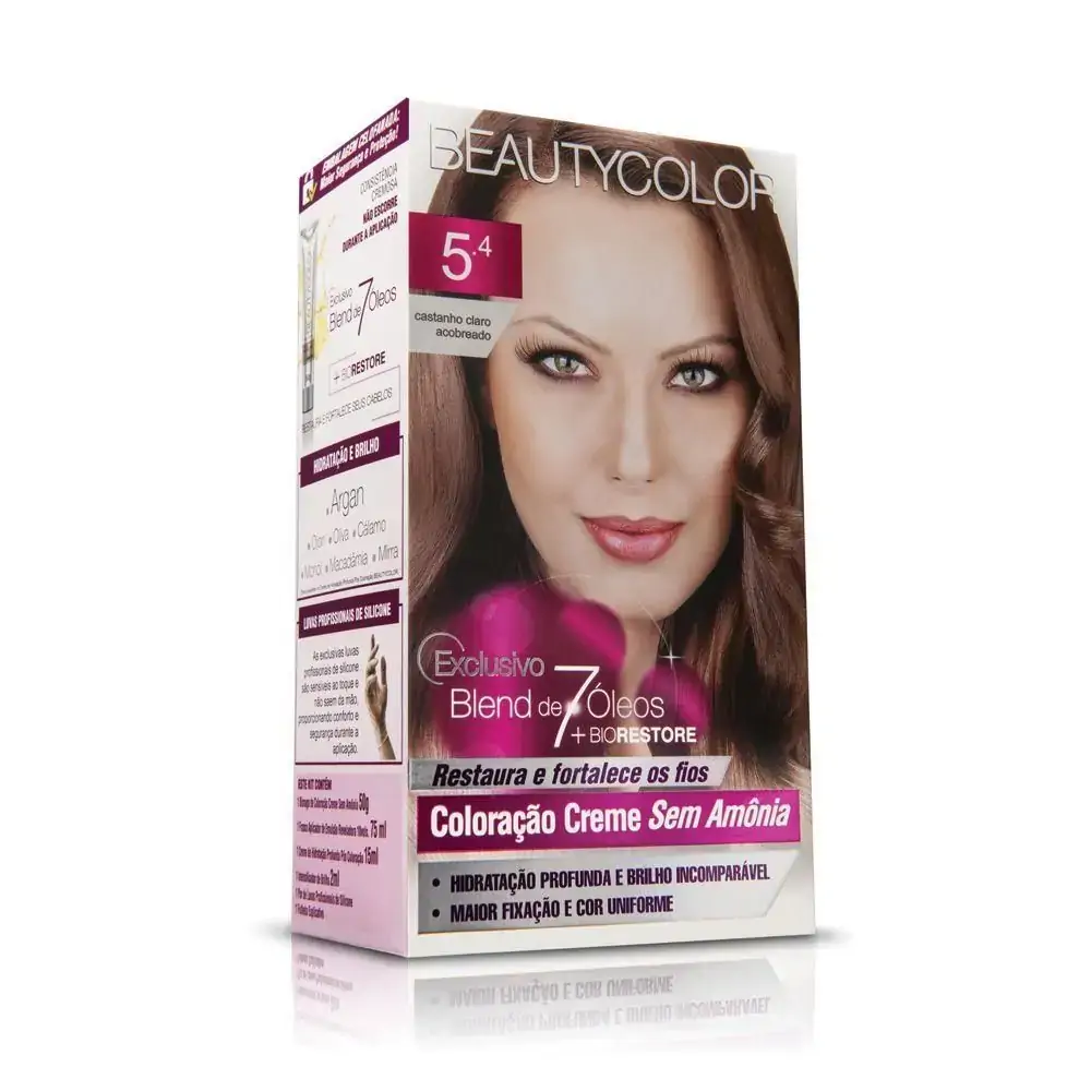Beauty Color Creme Tonalizante N 5 4 Castanha Claro Acob