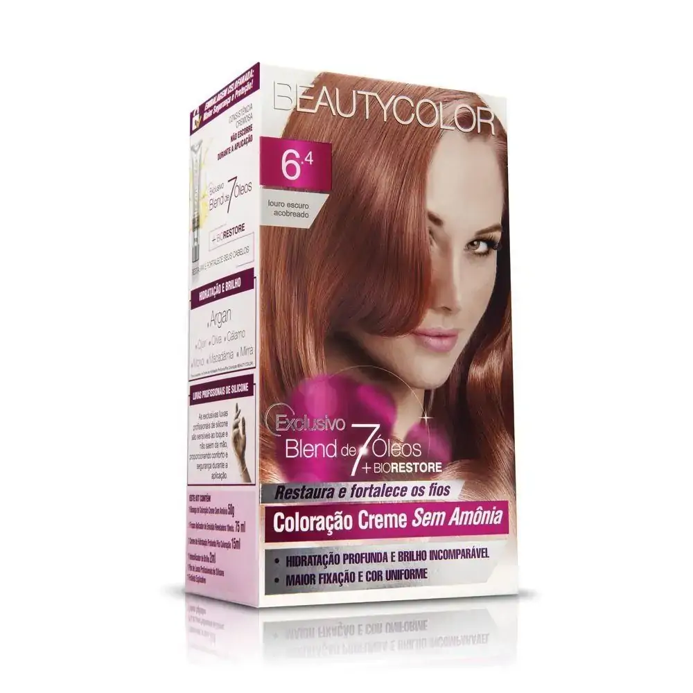 Beauty Color Creme Tonalizante N 6 4 Marrom Acobreado