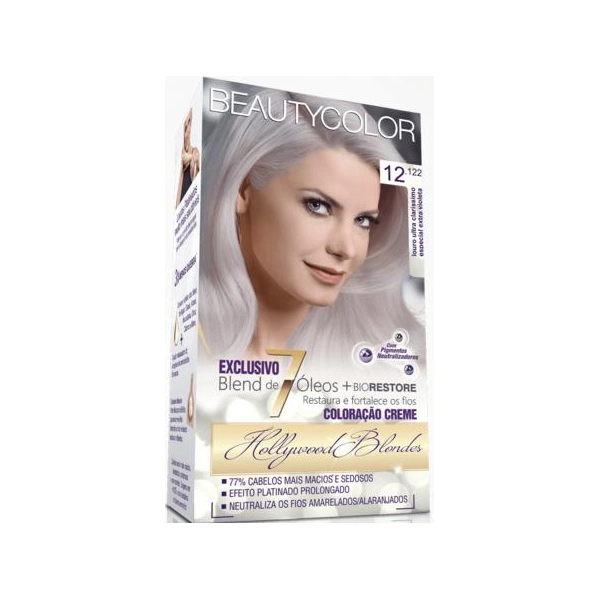 Tintura Permanente Beauty Color 12.122 Lou Ult Claris Esp.extra Violeta Unit