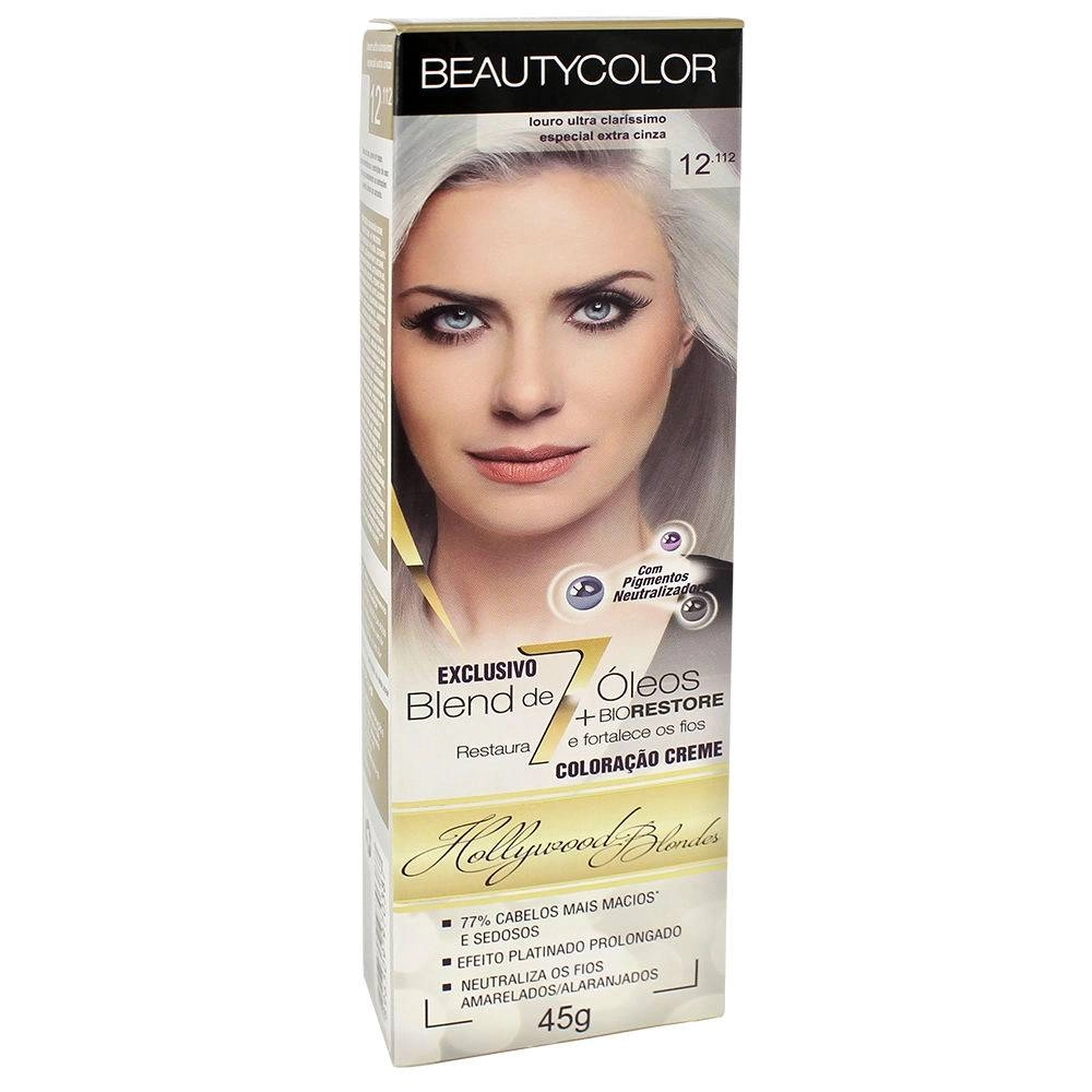 Tintura Permanente Beauty Color 50g 12.112 Lo Ultra Clar Esp Extra Cinza Unit