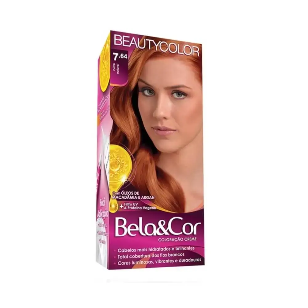Tint Bela Cor Mini 7.64 Ruivo Natural