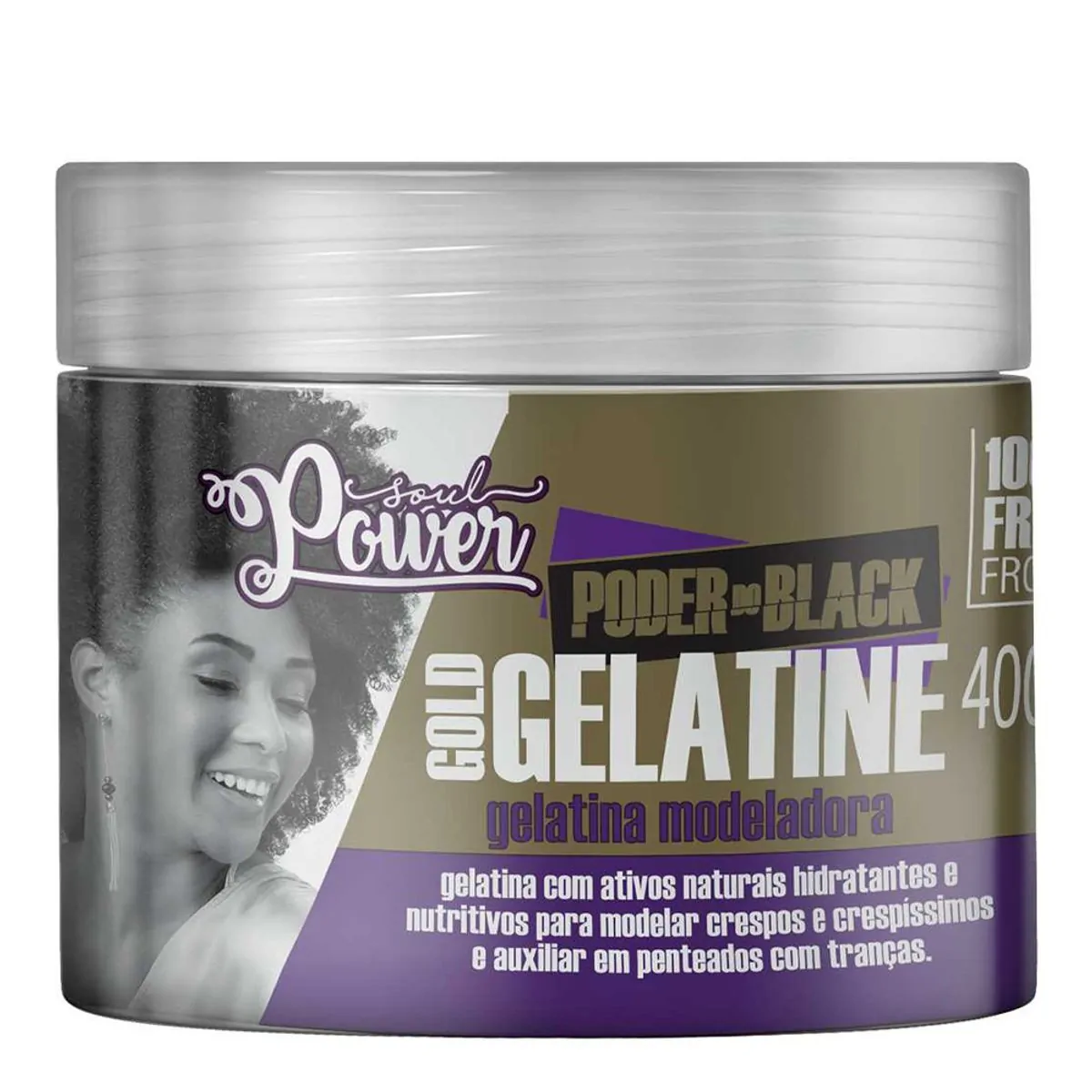 Gelatina Modeladora Soul Power Black Gold Gelatine 400g