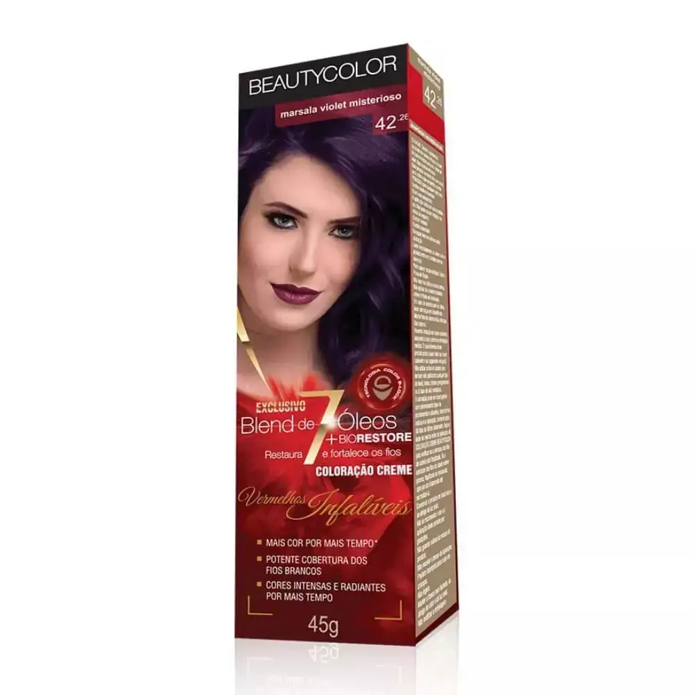 Coloracao Individual Permanente Beauty Color 42.26 Marsala Violet Misterioso 1un