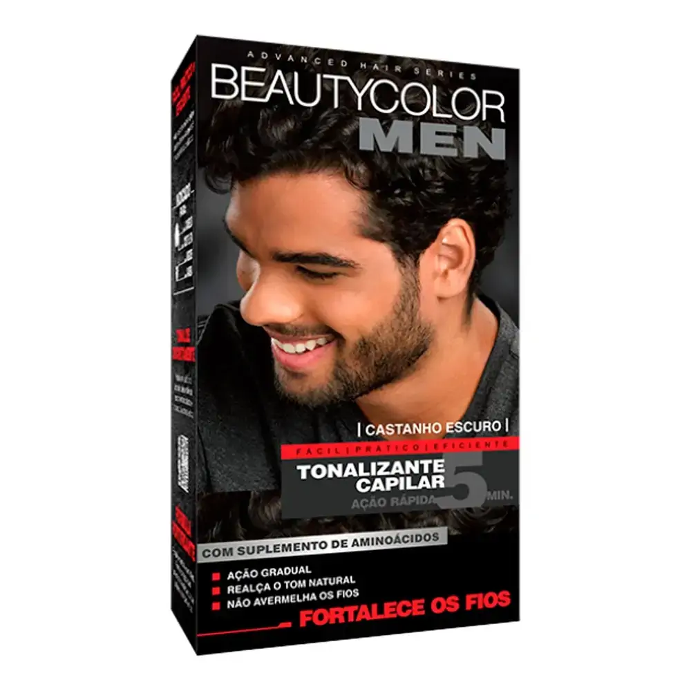 Beauty Color Kit Gel Tonalizante Capilar Men Castanho Escuro X 1