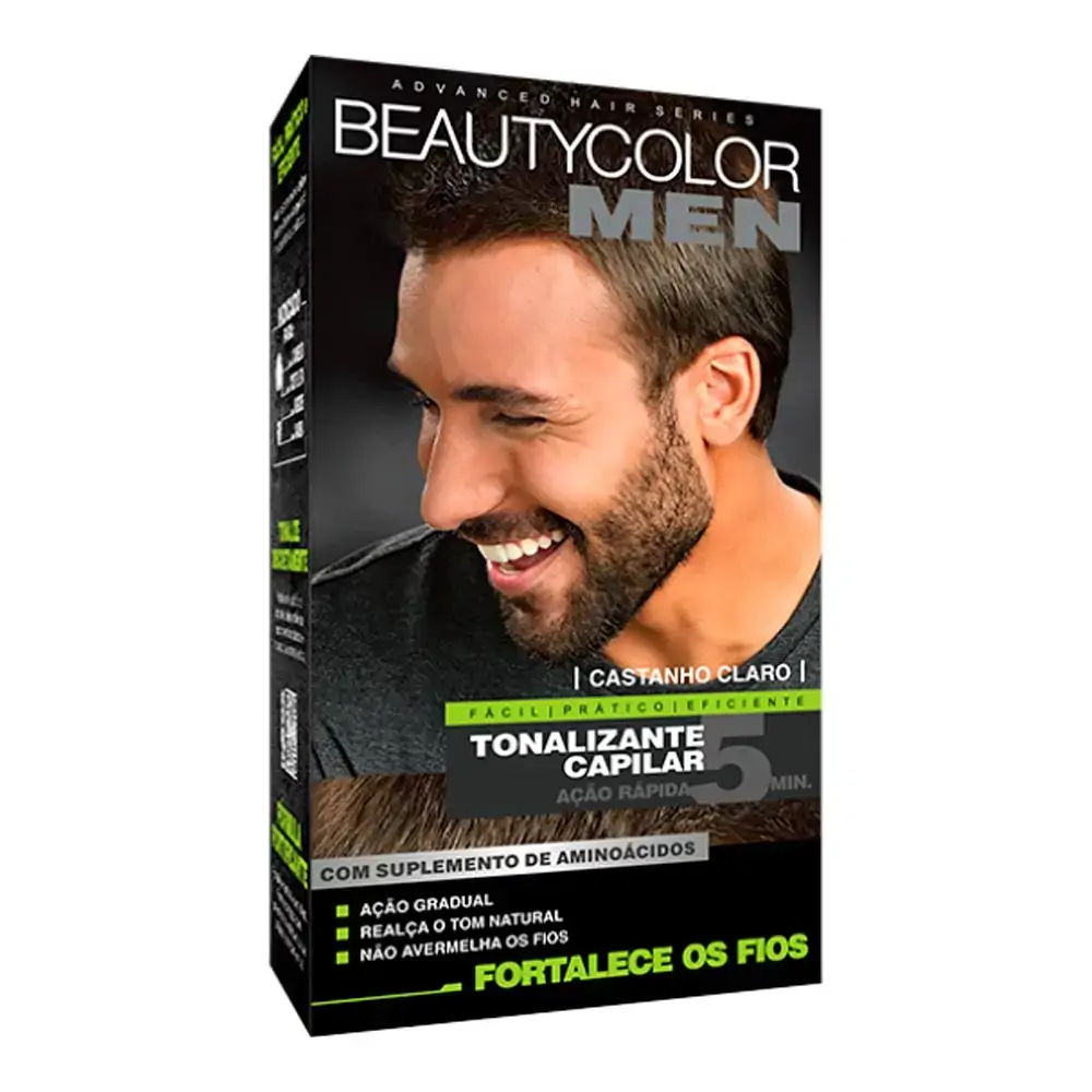 Beauty Color Kit Gel Tonalizante Capilar Men Castanho Claro X 1