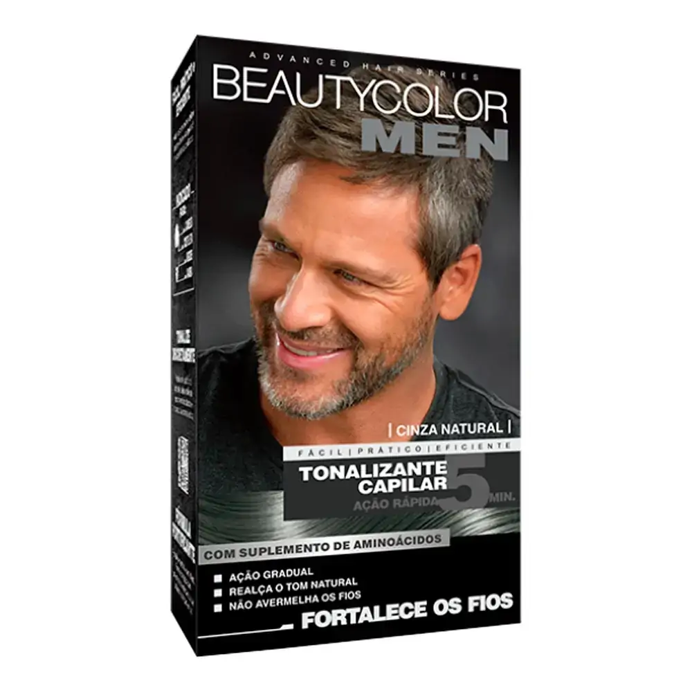 Beauty Color Kit Gel Tonalizante Capilar Men Cinza Natural X 1