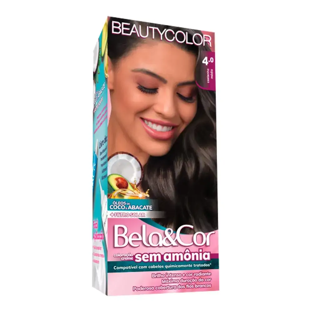 Tonalizante Bela Cor 40 Castanho Médio Beauty Color