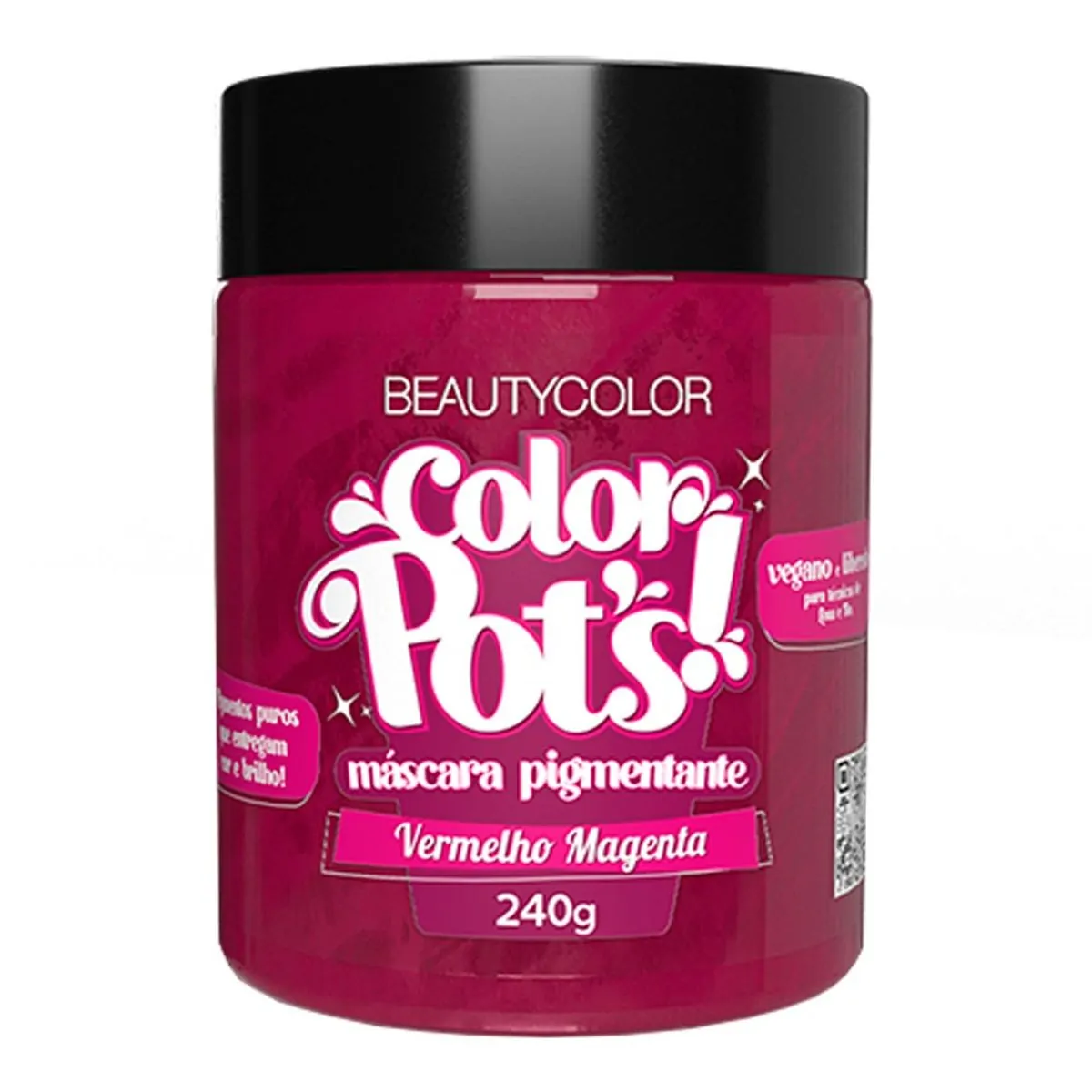 Mascara Pigmentante 240g Color Pots Vermelho Magenta
