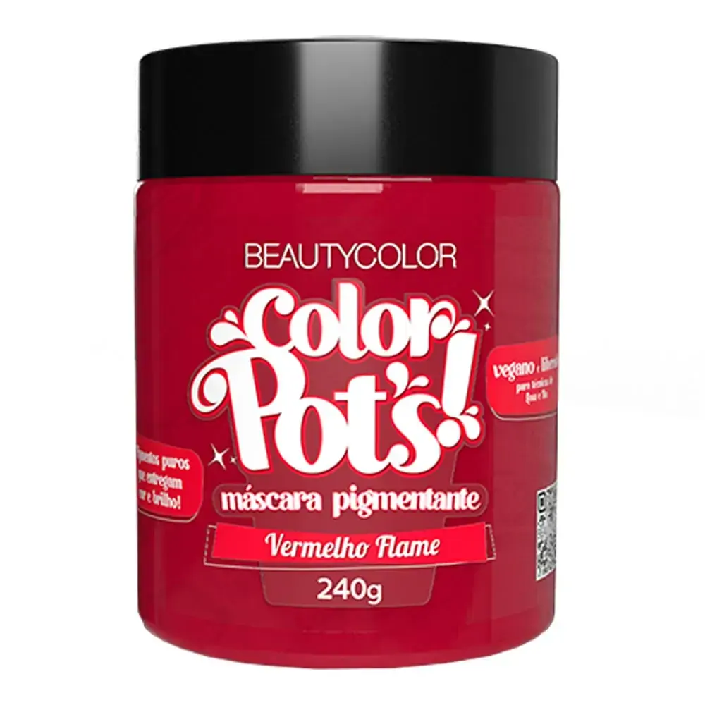 Mascara Pigmentante 240g Color Pots Vermelho Flame