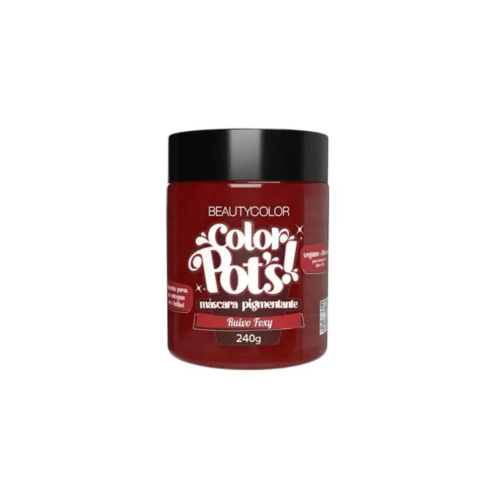 Masc Pigmentante Beauty Color Pot´s 240g Ruivo Foxy