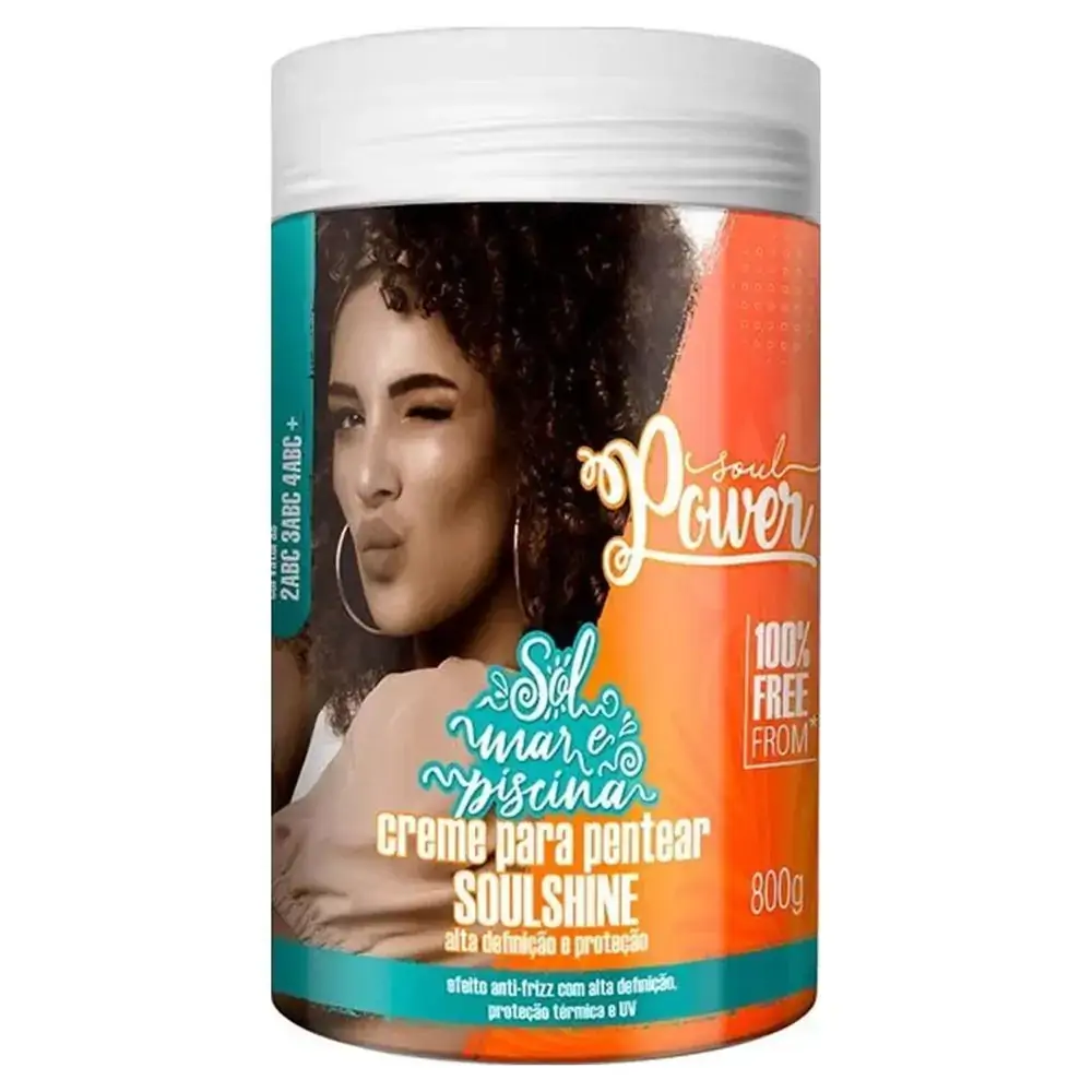 Creme Para Pentear Soul Power Sol, Mar E Piscina 800ml