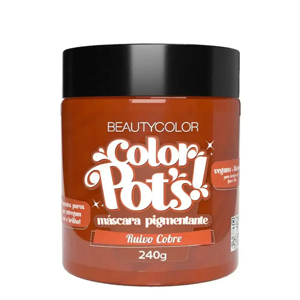 Masc Cap Color Pots 240g Ruivo Cobre