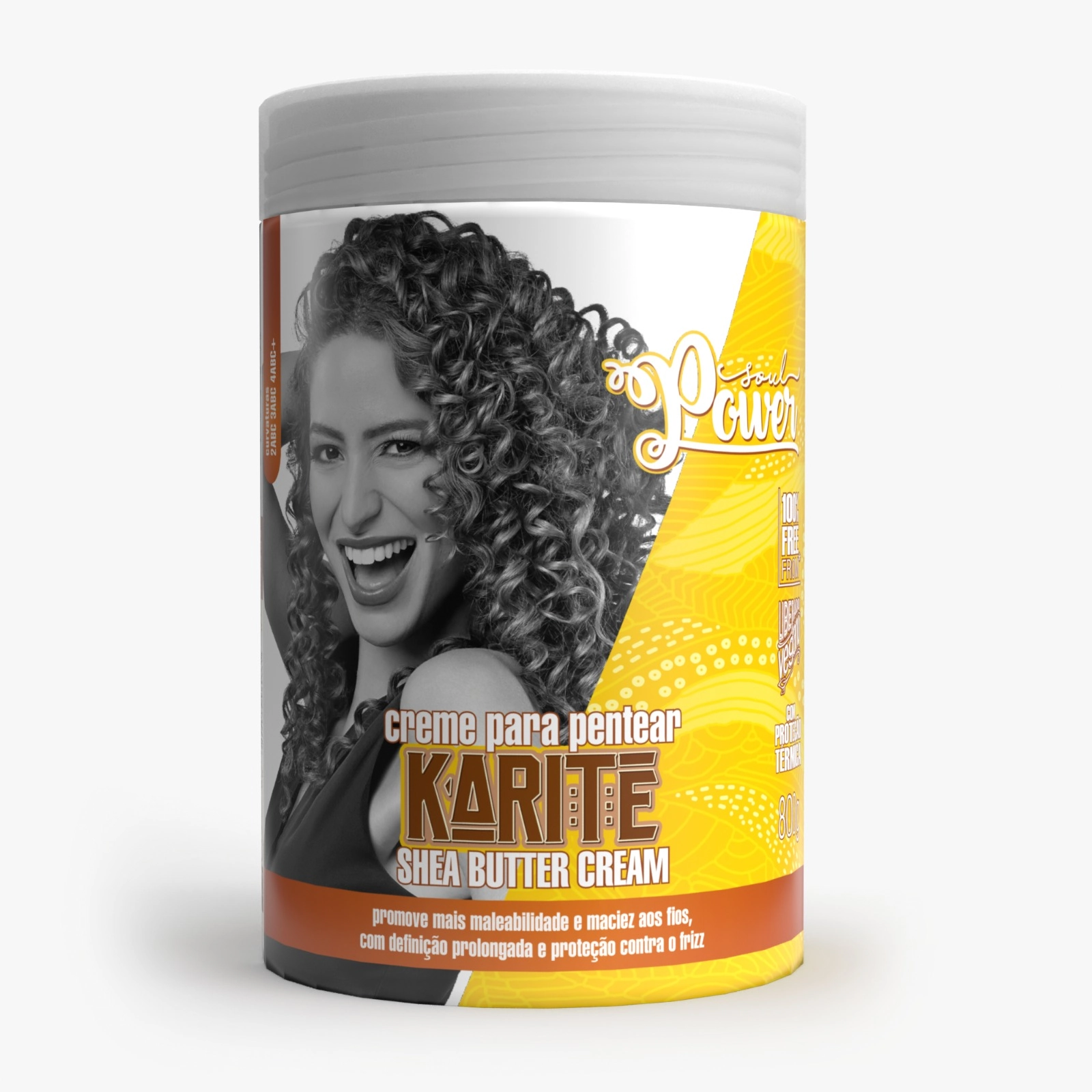 Soul Power Detox Curly Cream Creme Para Pentear Anticaspa 800g