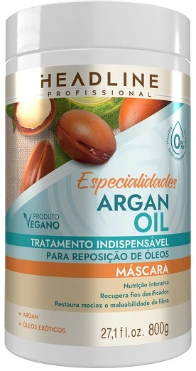 Masc Cap Headline 800g Argan Oil Especialidades