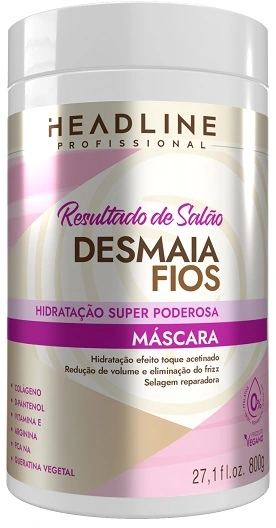 Masc Cap Headline 800g Desmaia Fios Resultado De Salão