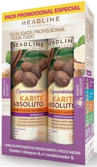 Kit Headline Sh Cond 1l Karite Absoluto Especialidades