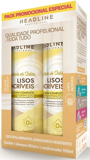 Kit Headline Sh Cond 500ml Lisos Incriveis Resultado De Salao
