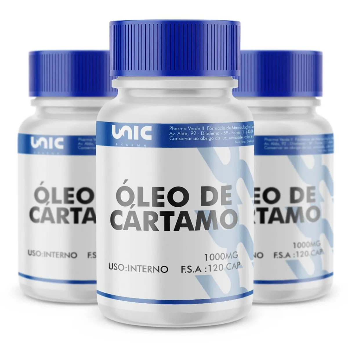 Kit Óleo de Cártamo 1g 3 Frascos de 120caps