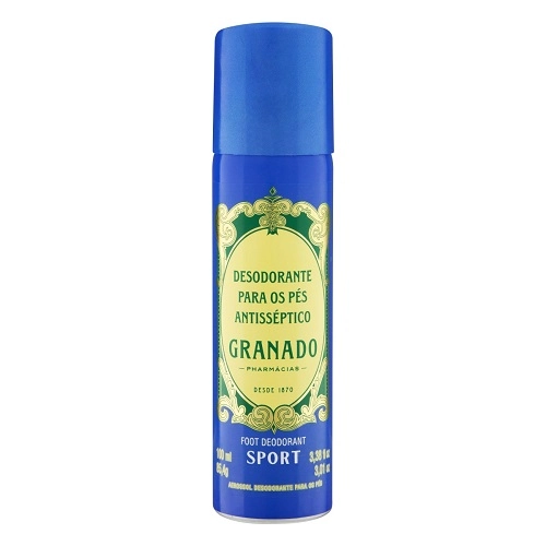 Desodorante Aerossol Para Os Pés Antisséptico Granado Sport Frasco 100ml Spray