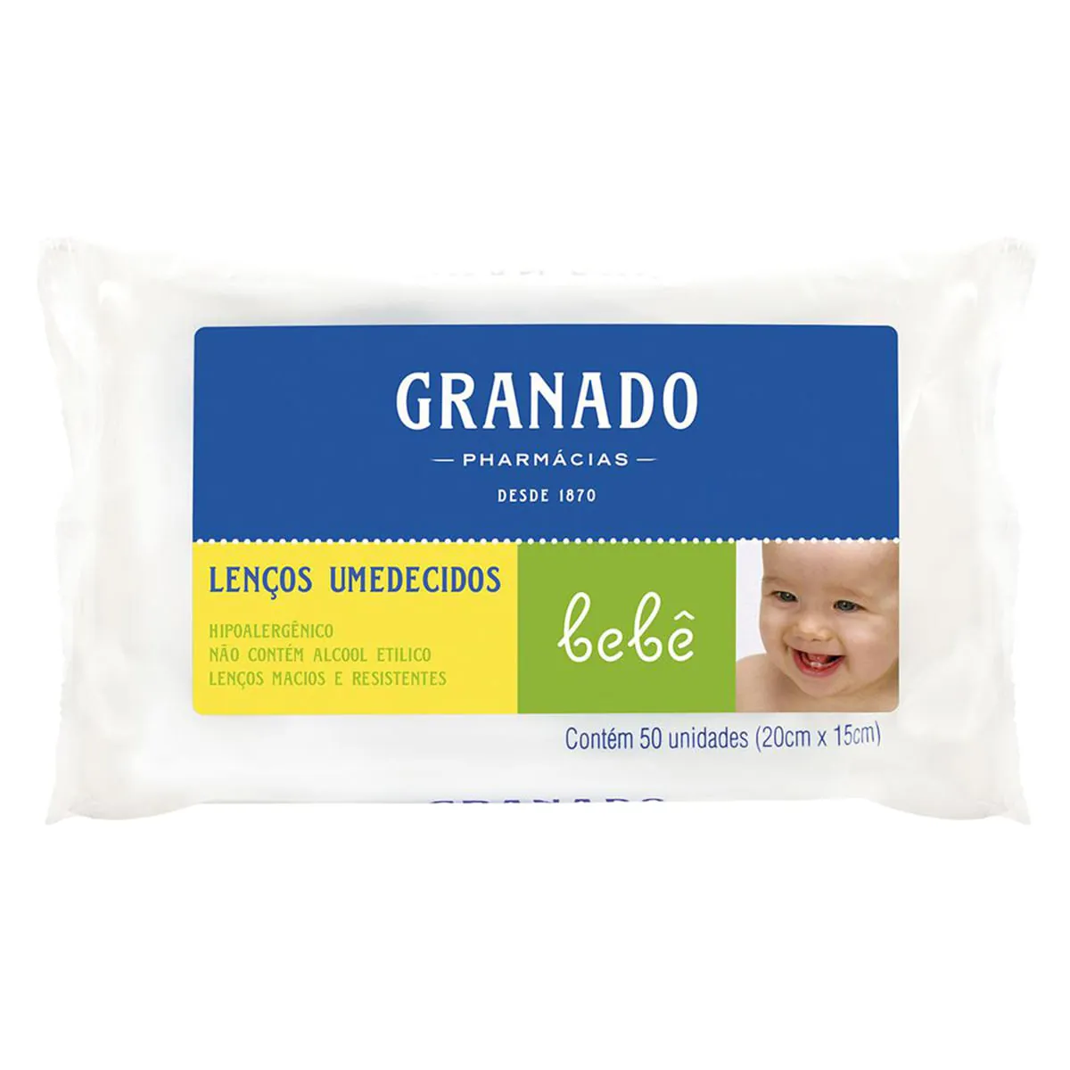 Lenço Umedecido Macio Granado Bebê Pacote 50 Unidades