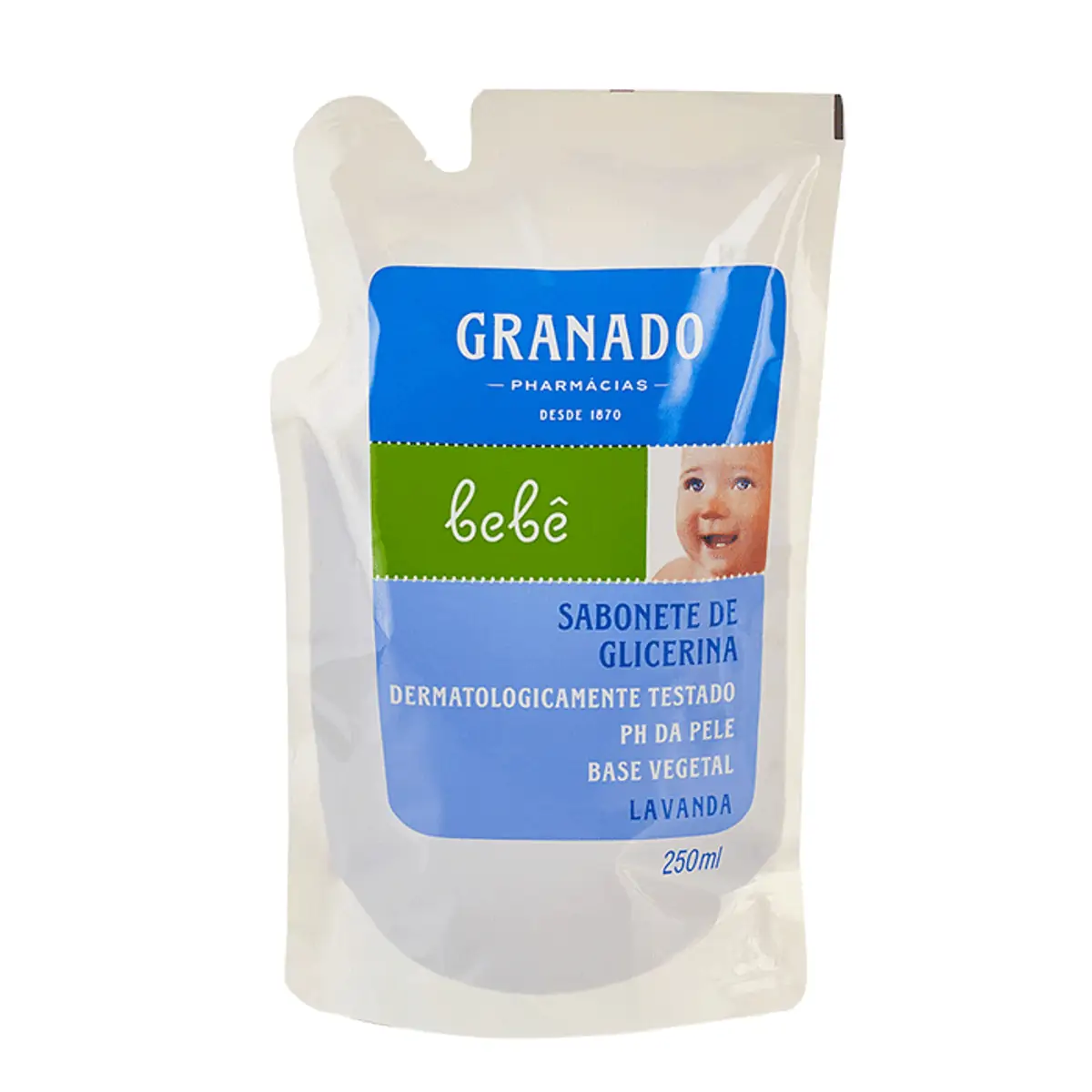 Sabonete Líquido de Glicerina Lavanda Granado Bebê Sachê 250ml Refil