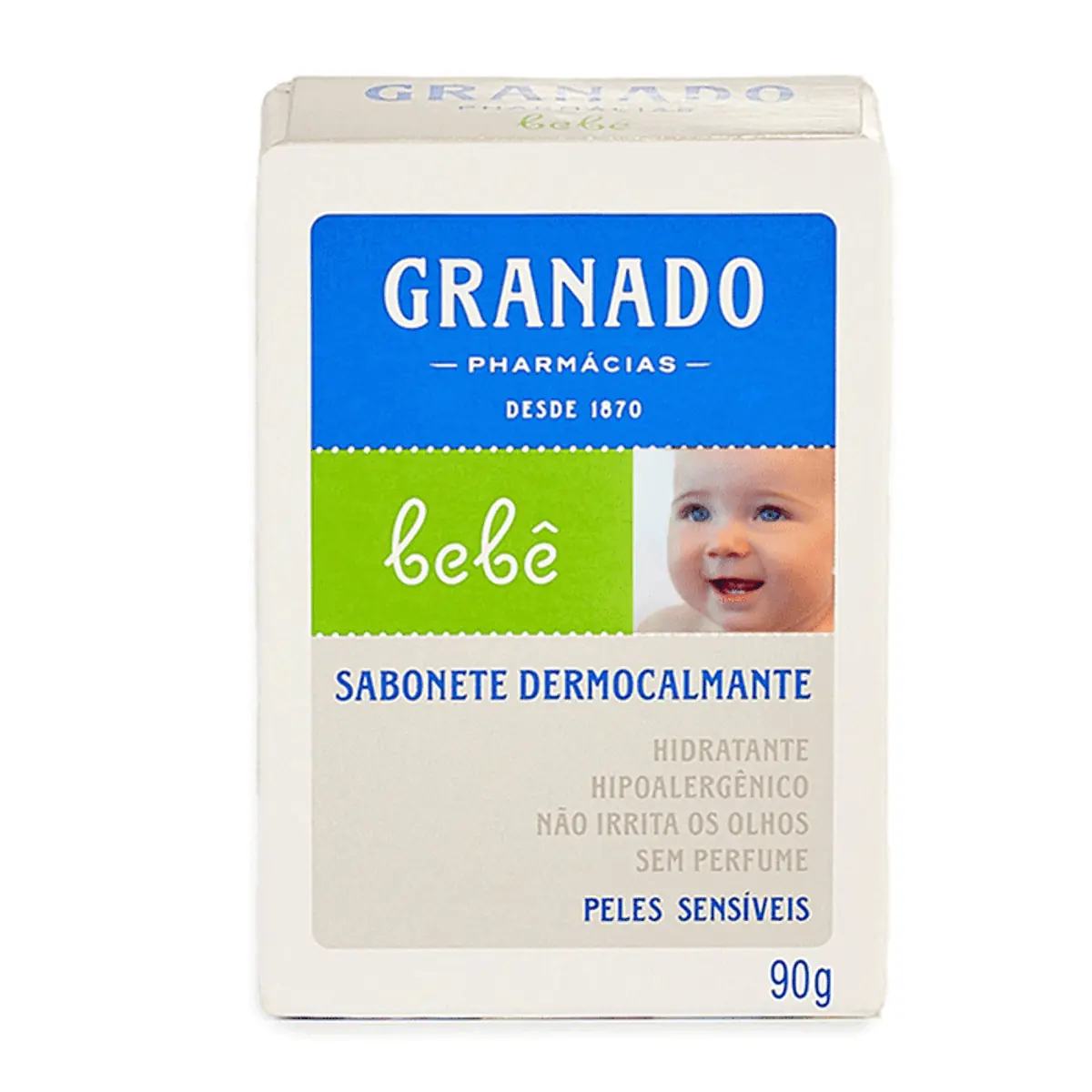 Sabonete Barra Dermocalmante Sem Perfume Granado Bebê Caixa 90g