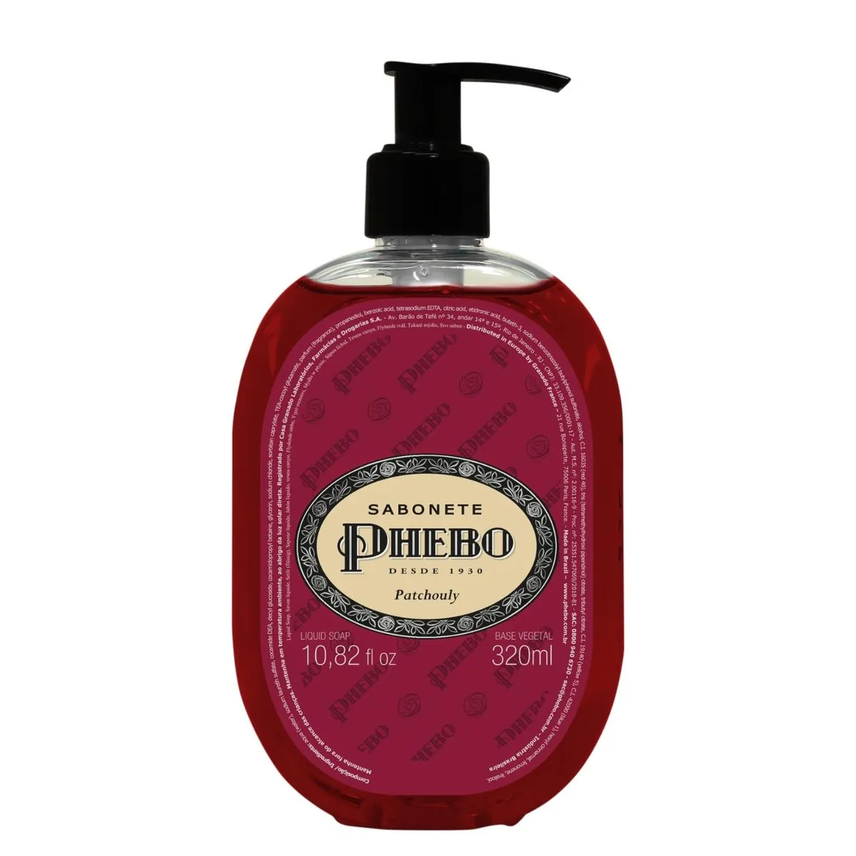 Sabonete Líquido Patchouly Phebo Frasco 320ml