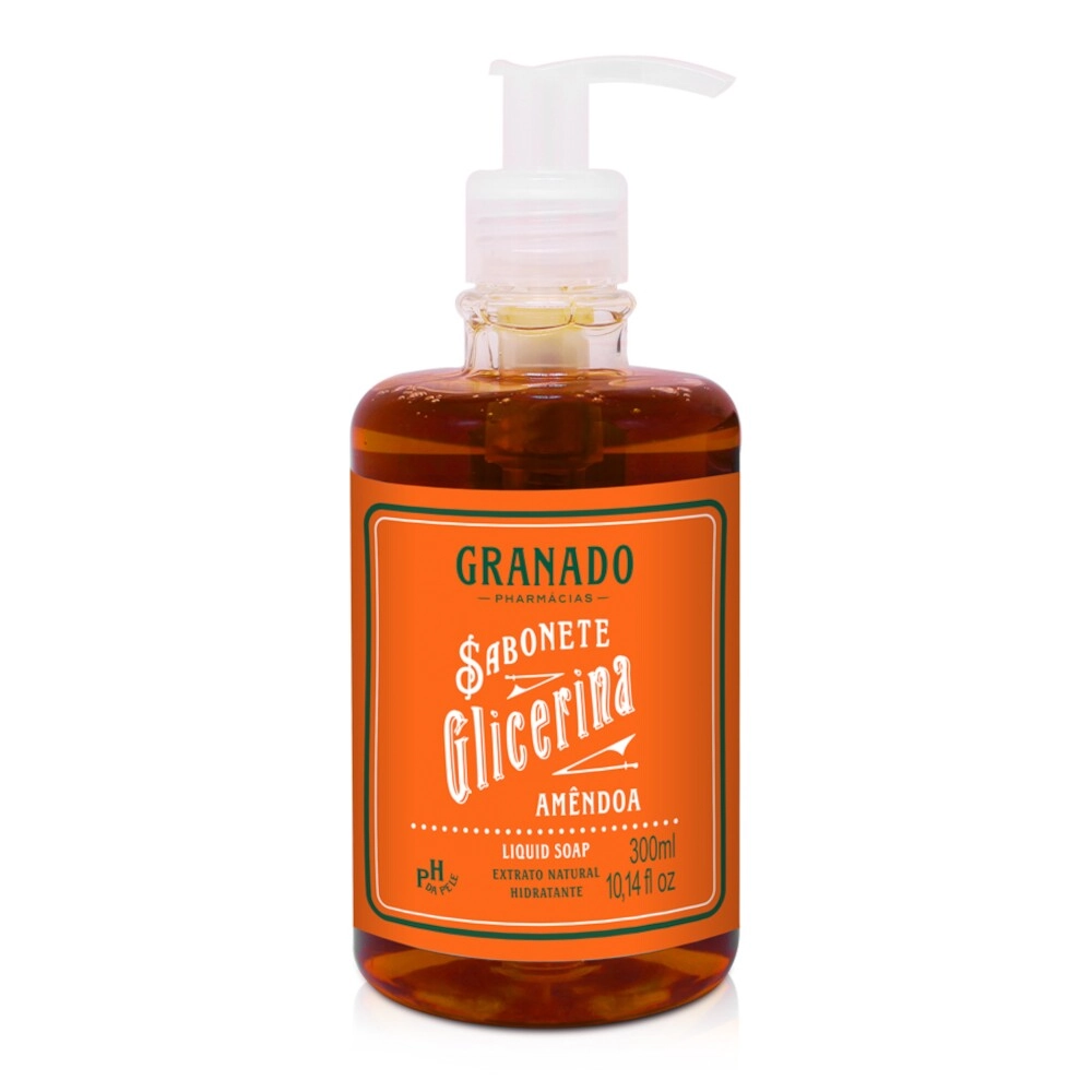 Sabonete Líquido Amêndoa Granado Glicerina Frasco 300ml