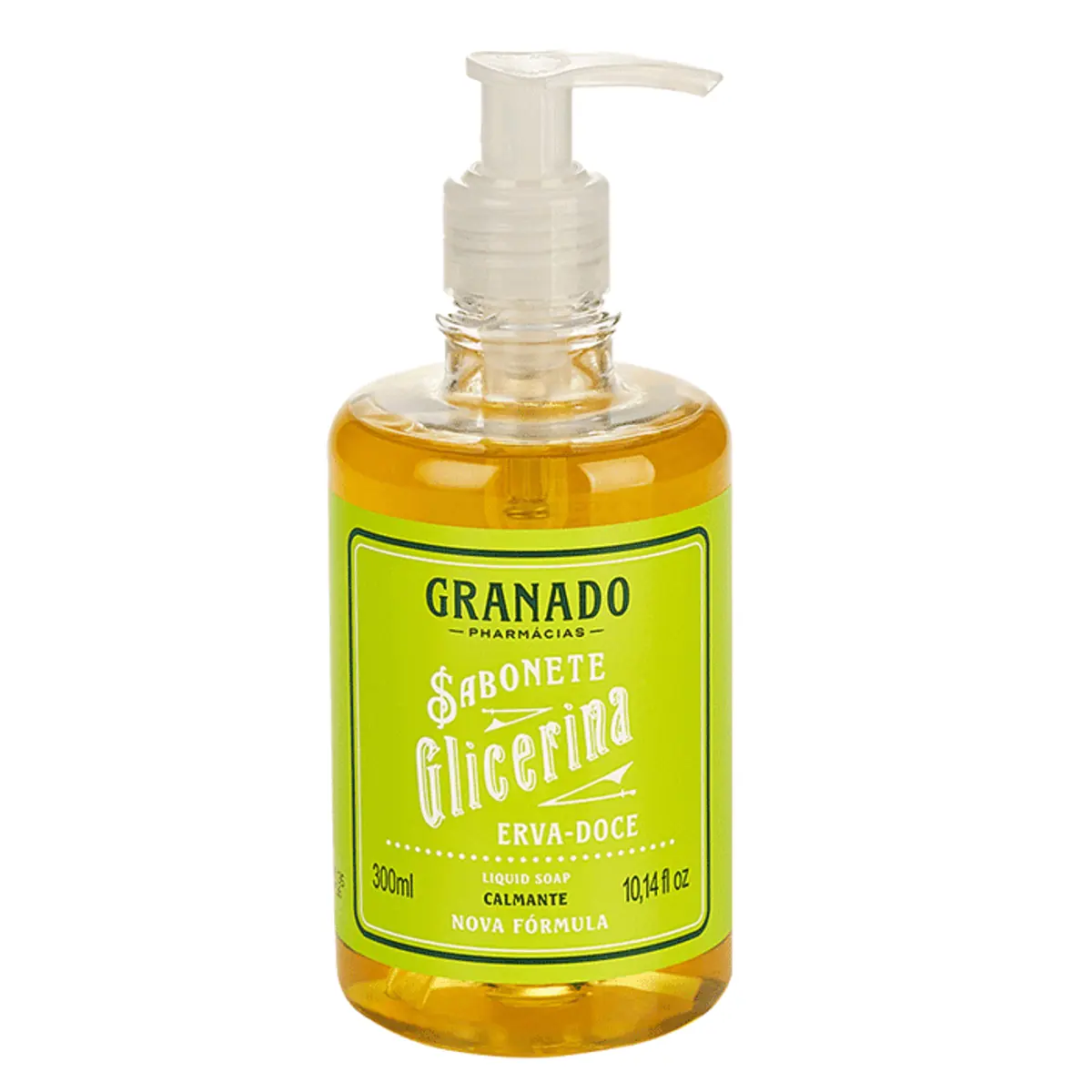 Sabonete Líquido Erva Doce Granado Glicerina Frasco 300ml