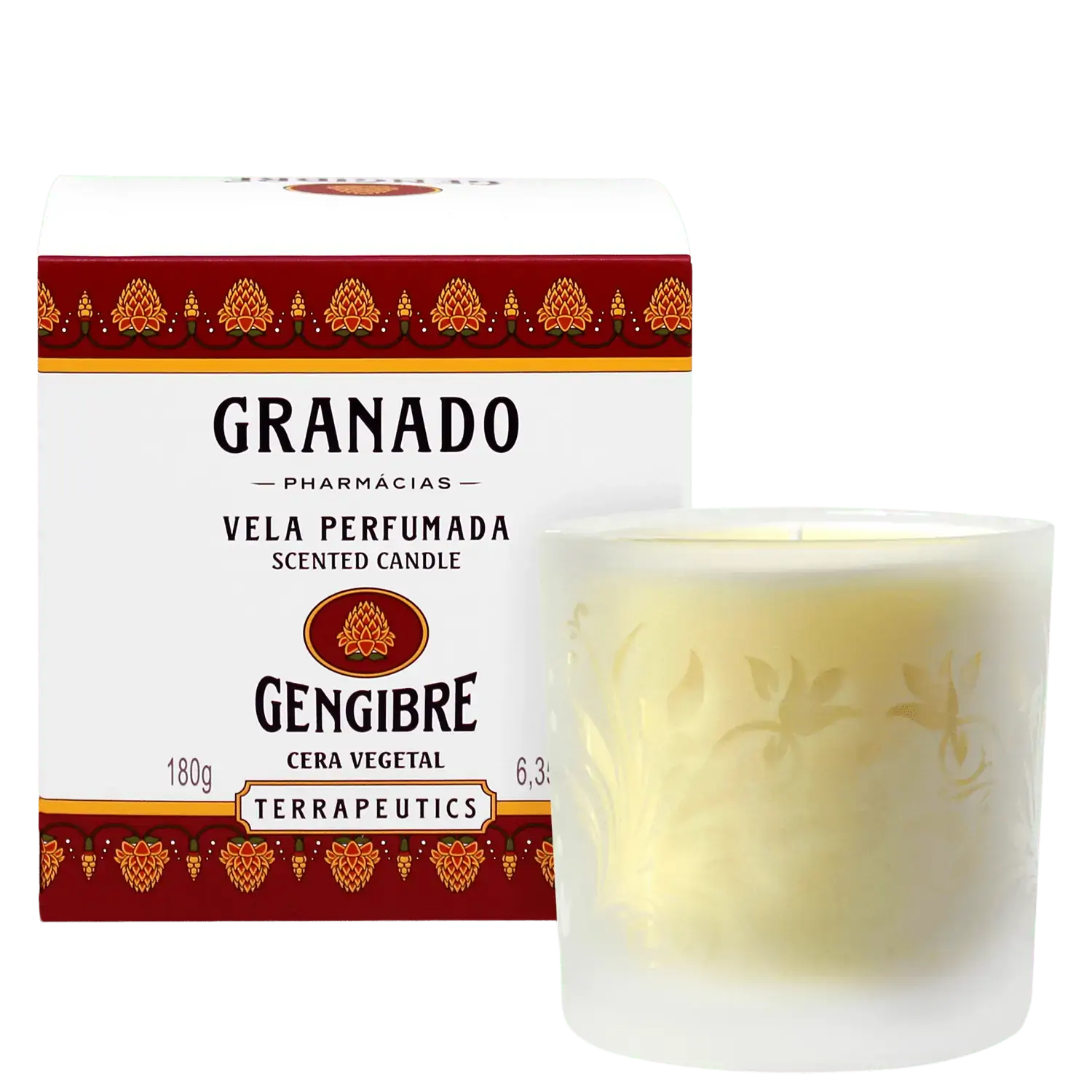 Vela Perfumada Gengibre Granado Terrapeutics Caixa 180g