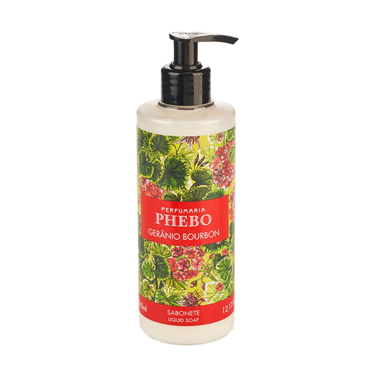 Sabonete Líquido Gerânio Bourbon Phebo Frasco 360ml