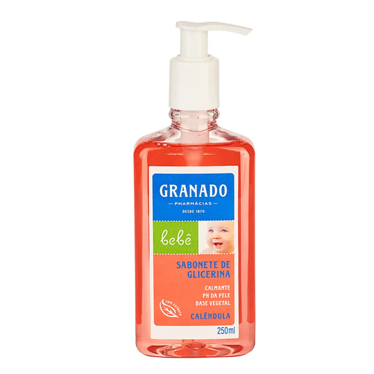 Sabonete Líquido De Glicerina Calêndula Granado Bebê Frasco 250ml