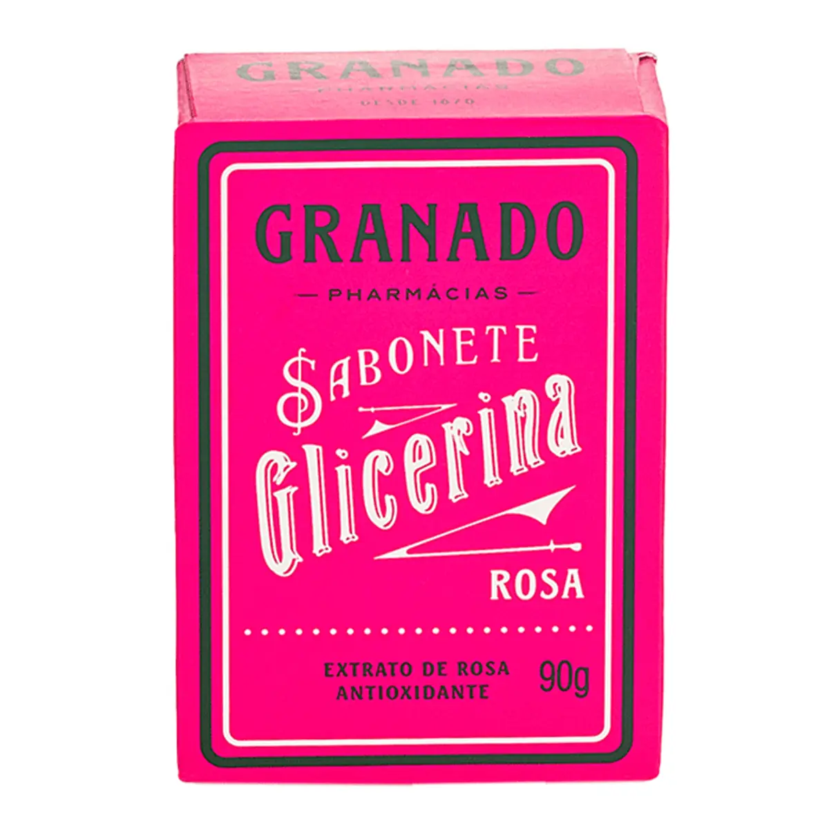 Sabonete Barra De Glicerina Rosa Granado Caixa 90g