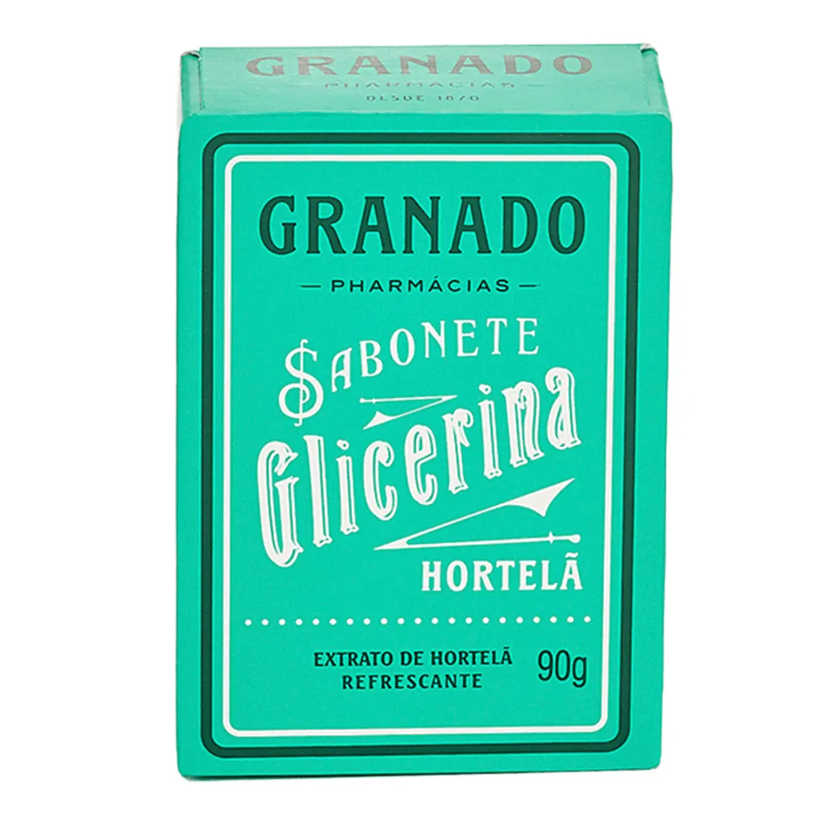 Sabonete Barra De Glicerina Hortelã Granado Caixa 90g