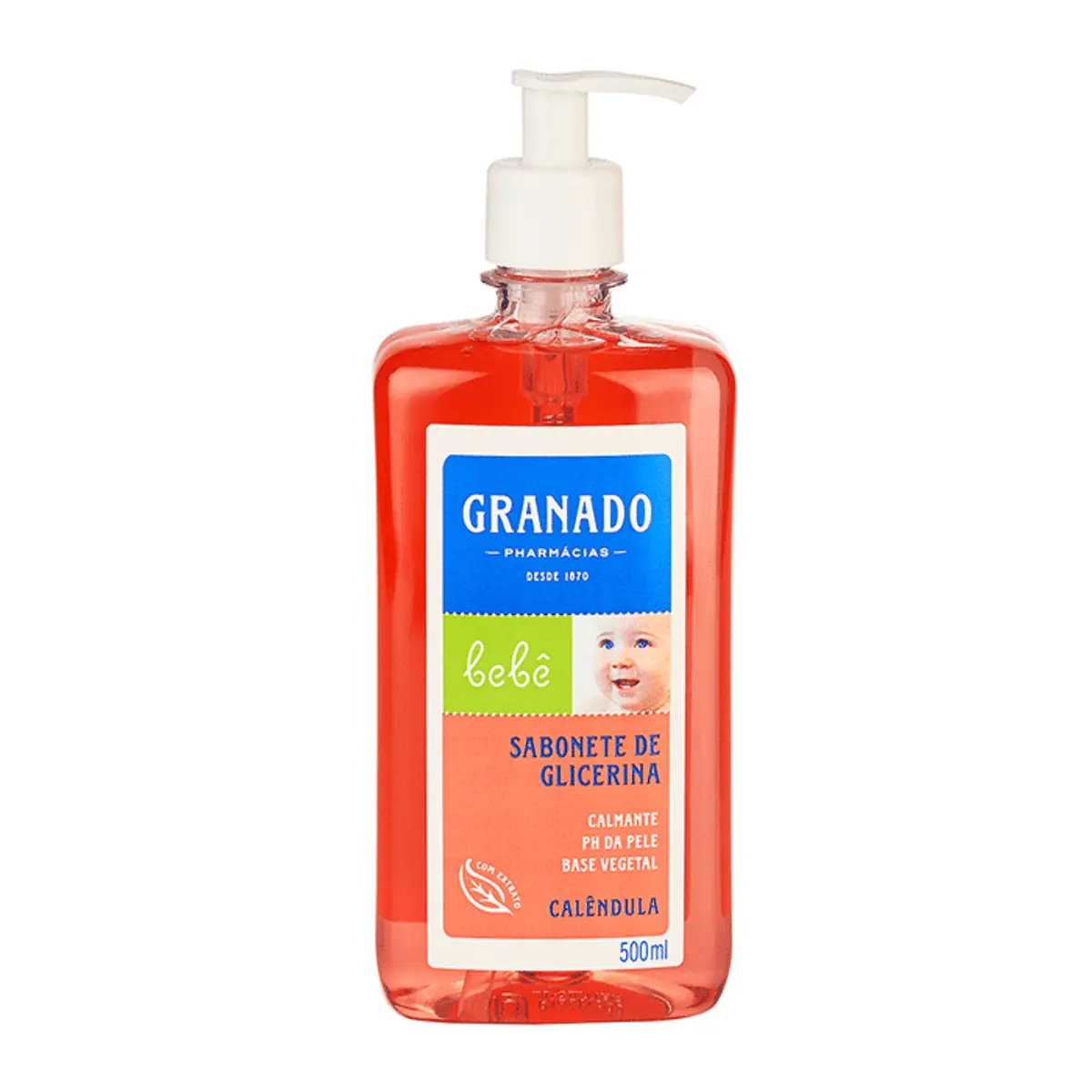 Sabonete Líquido De Glicerina Calêndula Granado Bebê Frasco 500ml